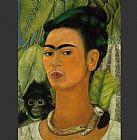 daKahlo-Self-Portrait with Monkey 1938 by Frida Kahlo